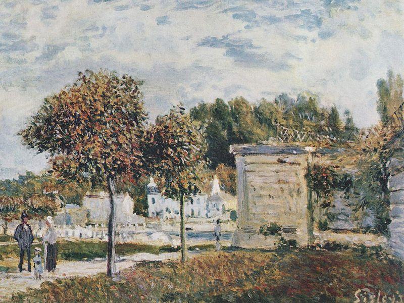Alfred Sisley Schwemme von Marly oil painting image